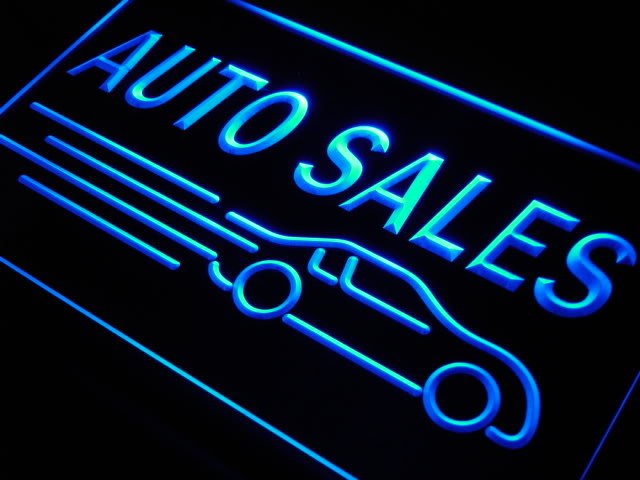 Auto Sales LED Light Sign